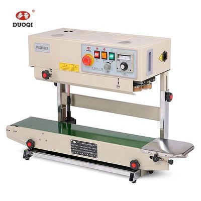 Máquina de sellado de envases de plástico DUOQI FR-770LW sellador de banda continua de estilo vertical