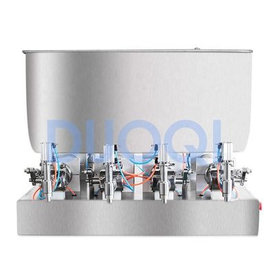 DUOQI G4WTD Máquina de llenado semimático para aceite de detergente de jugo de miel 4 boquillas de cabeza 110V