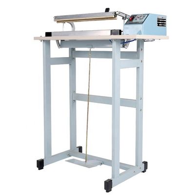 220V DUOQI SFTD-600 CE Pedal de pie de hierro Enseal sellador de bolsas sellador con cuchillo sellador térmico máquina de sellado semiautomática