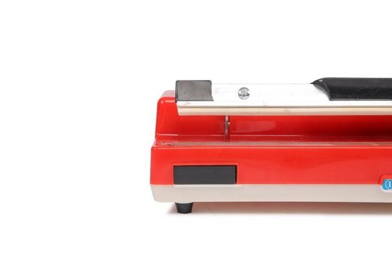 Máquina de embalaje con sellador manual de película de plástico de color rojo SF-400 para el hogar