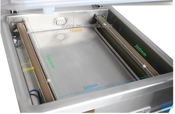 Diseño de la cámara de vacío de gas de nitrógeno de lavado de alimentos de vegetales de carne de bolsas de sellamiento máquina
