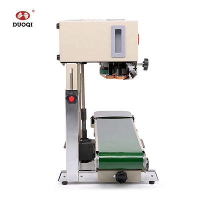 Seal de banda continua DUOQI FR-770 con accionamiento eléctrico para coser bolsas de plástico con manga encogida