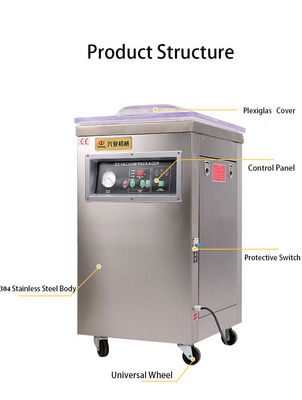 Máquina de embalaje al vacío DZ-500 para salchichas de carne y mariscos de acero inoxidable 52000 mm