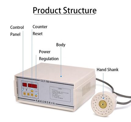 Material de embalaje de plástico sellador de inducción manual GLF-500 con diseño fácil de usar