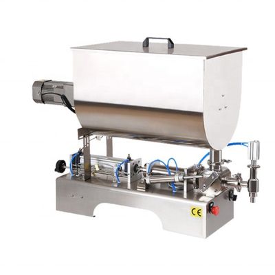 Máquina de llenado de líquido neumático semiautomático de 200 BPH con calentador y mezclador