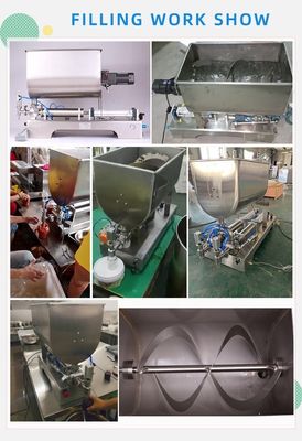 Máquina de llenado de líquido neumático semiautomático de 200 BPH con calentador y mezclador