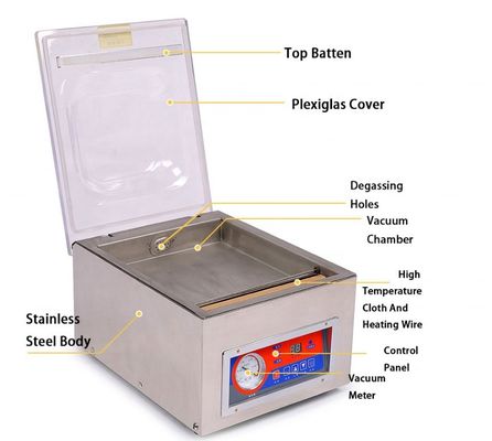 SS 85750 mm Máquina de embalaje al vacío de carne con forro de caucho y amplio rango de aplicaciones