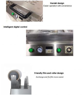 Mould privado Sí Máquina automática de embalaje de piel al vacío de 180 mm para mariscos/pez/salmón/camarones