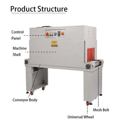 DUOQI SM-4525 Máquina de embalaje de sellamiento de película de PVC PP POF para alta demanda