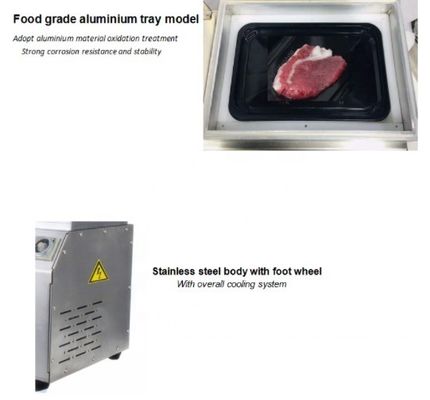DUOQI-DQ240VCT Máquina de embalaje de piel al vacío de bandeja multifuncional para carne de res y pescado