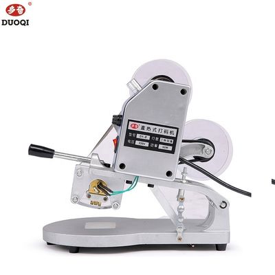DUOQI DY-8 máquina de codificación de cinta de pulso manual de forma directa de calor con impresión de 2 líneas