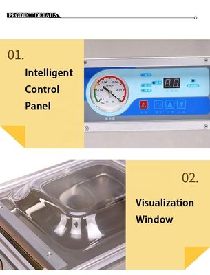 Máquina automática de embalaje a vacío de alimentos Carne, pescado y pollo DZ-260 sellador a vacío de cámara