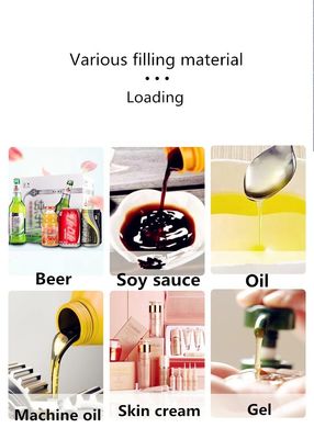 Línea de producción de 110V Leche de coco Agua Miel Cosmético Brillo de labios Máquina de llenado de líquido