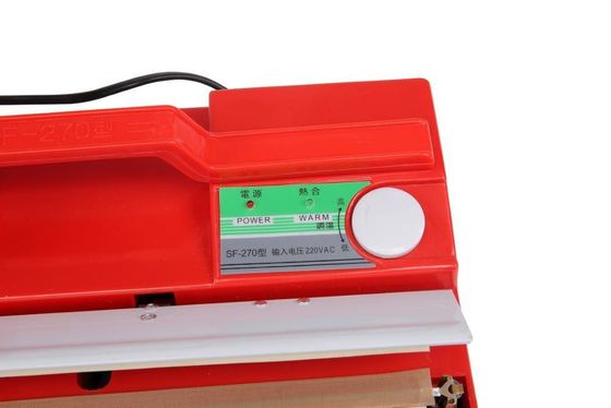 SF-270 Color Rojo Portátil Manual Prensa de mano de plástico sellador de 27cm cuerpo de plástico portátil