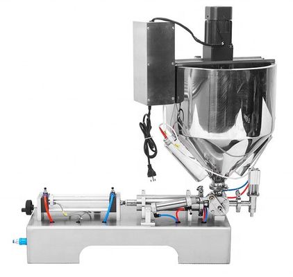 Máquina de llenado semiautomática para mezclar miel con crema de agua y jalea con soporte en línea