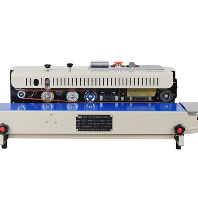 FRD-1000 máquina de sellado de banda horizontal de impresión de tinta para alimentos para sellado continuo de bolsas