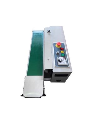 Embalaje de plástico 220 V/Hz sellador automático de banda continua para costura de bolsas de papel de aluminio