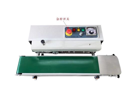 Embalaje de plástico 220 V/Hz sellador automático de banda continua para costura de bolsas de papel de aluminio